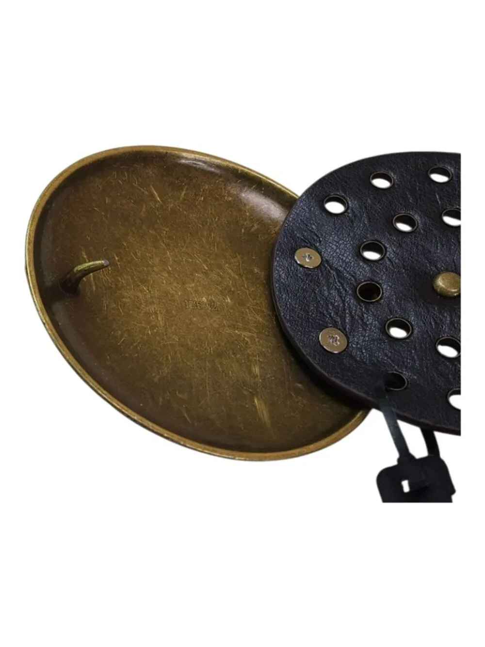 La Valentina Leopard Print Belt Concho With Medallion Accent M/L 48